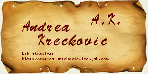 Andrea Krečković vizit kartica
